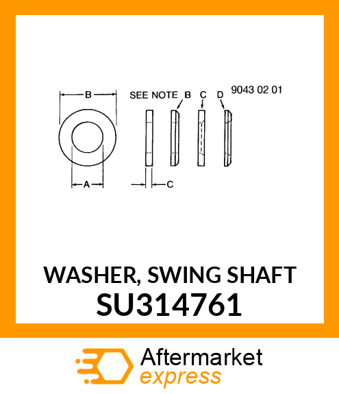 WASHER, SWING SHAFT SU314761