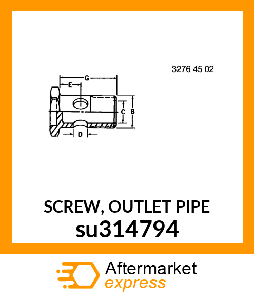 SCREW, OUTLET PIPE su314794