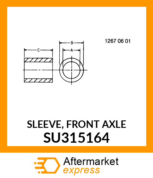 SLEEVE, FRONT AXLE SU315164