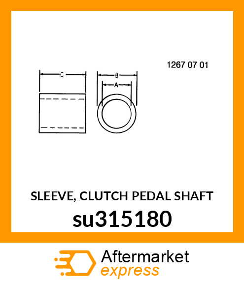 SLEEVE, CLUTCH PEDAL SHAFT su315180