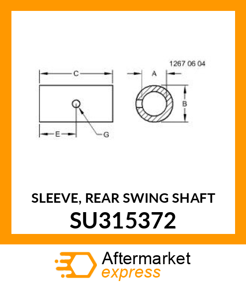 SLEEVE, REAR SWING SHAFT SU315372