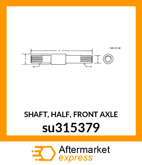 SHAFT, HALF, FRONT AXLE su315379