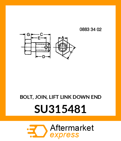 BOLT, JOIN, LIFT LINK DOWN END SU315481