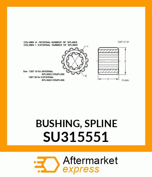 BUSHING, SPLINE SU315551