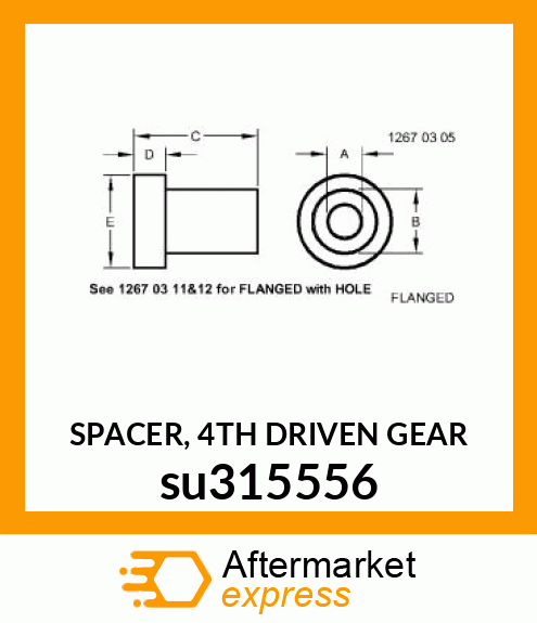 SPACER, 4TH DRIVEN GEAR su315556