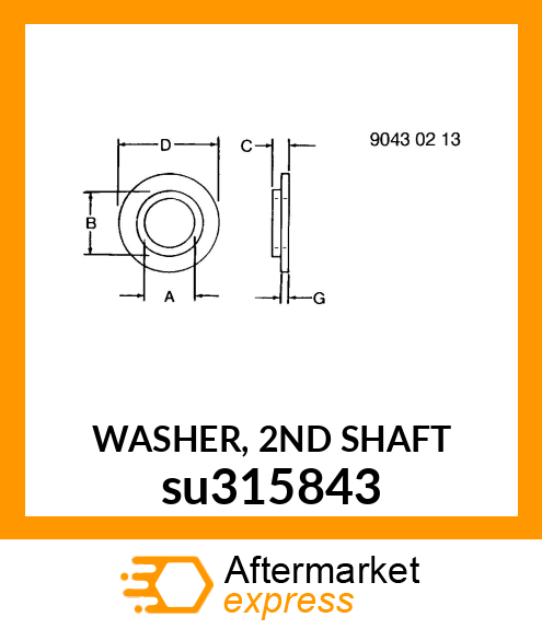 WASHER, 2ND SHAFT su315843