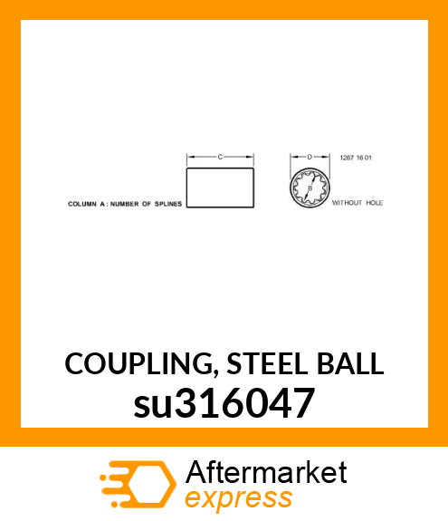 COUPLING, STEEL BALL su316047