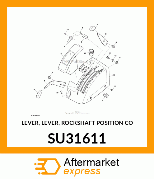 LEVER, LEVER, ROCKSHAFT POSITION CO SU31611