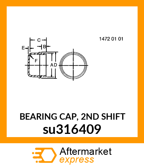 BEARING CAP, 2ND SHIFT su316409