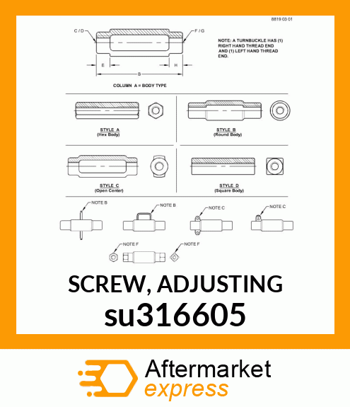 SCREW, ADJUSTING su316605