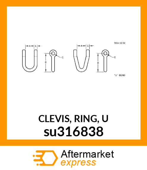 CLEVIS, RING, U su316838