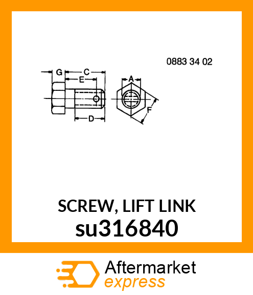 SCREW, LIFT LINK su316840