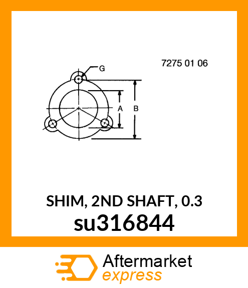 SHIM, 2ND SHAFT, 0.3 su316844