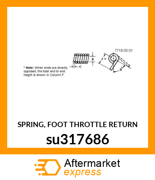 SPRING, FOOT THROTTLE RETURN su317686