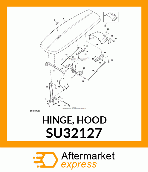 HINGE, HOOD SU32127