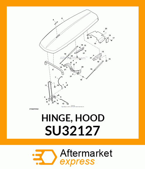 HINGE, HOOD SU32127