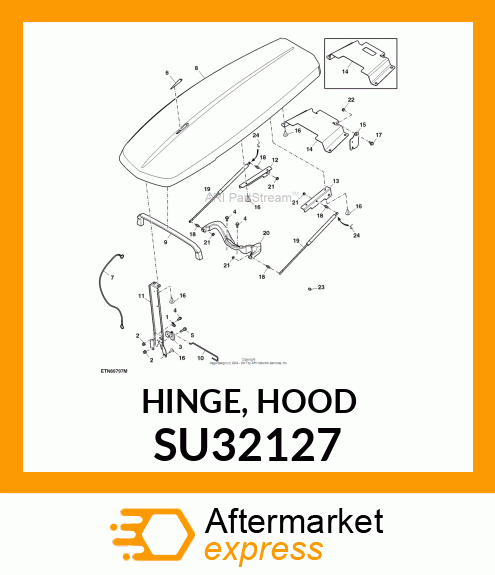 HINGE, HOOD SU32127