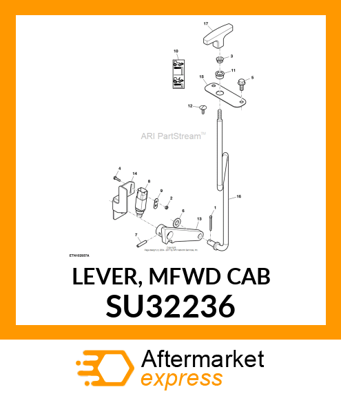 LEVER, MFWD CAB SU32236