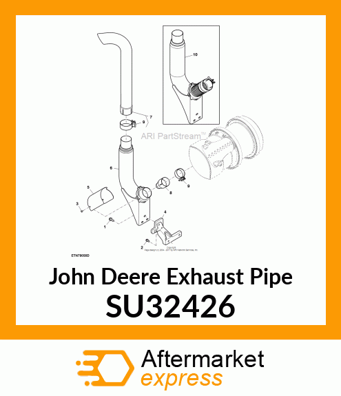 EXHAUST PIPE, EXHAUST VENTURI SU32426