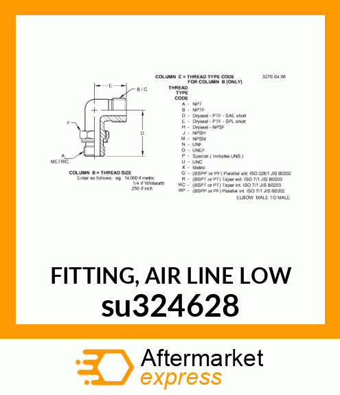 FITTING, AIR LINE LOW su324628