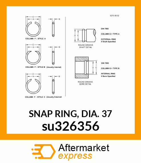 SNAP RING, DIA. 37 su326356