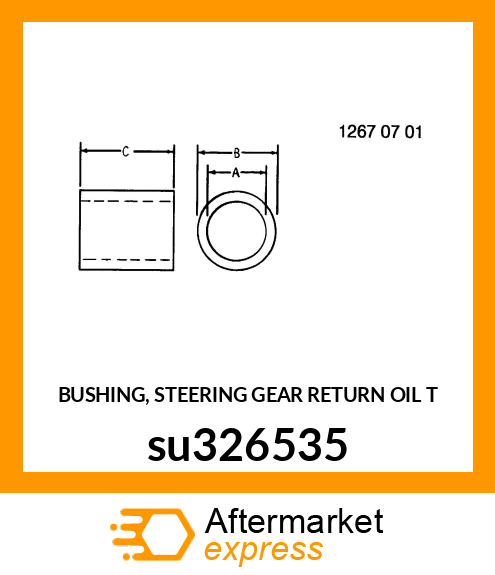 BUSHING, STEERING GEAR RETURN OIL T su326535