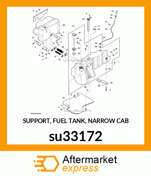 SUPPORT, FUEL TANK, NARROW CAB su33172