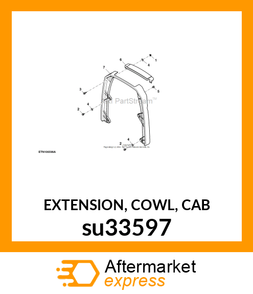 EXTENSION, COWL, CAB su33597