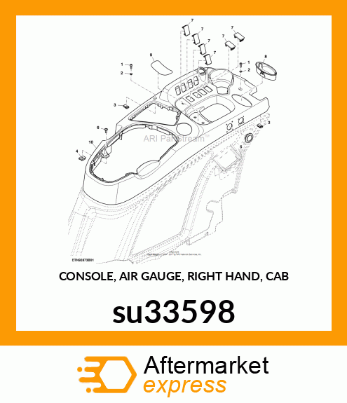 CONSOLE, AIR GAUGE, RIGHT HAND, CAB su33598