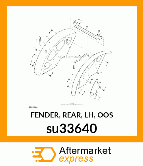 FENDER, REAR, LH, OOS su33640