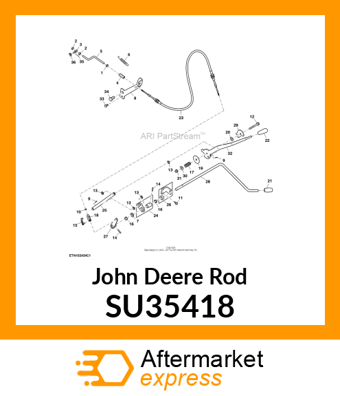 ROD, FOOT THROTTLE SU35418