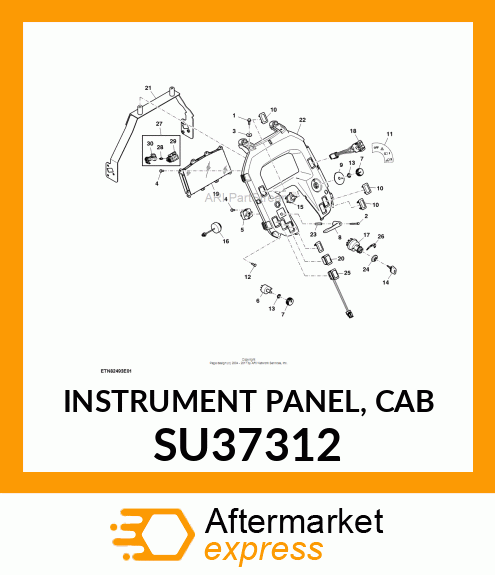 INSTRUMENT PANEL, CAB SU37312