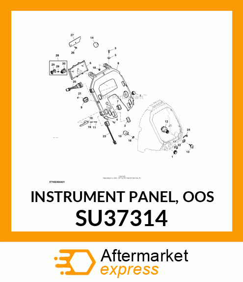 INSTRUMENT PANEL, OOS SU37314