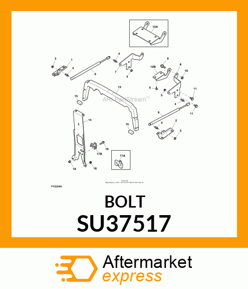 BOLT, FLANGE BOLT M10X1.5 SU37517