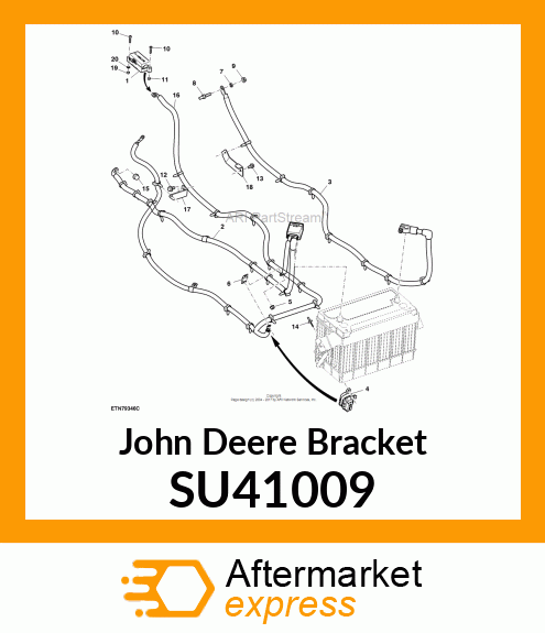 BRACKET, ALTERNATOR CABLE SU41009