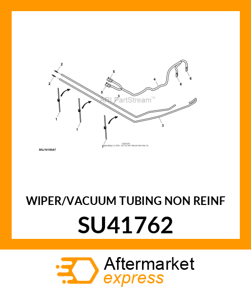 WIPER/VACUUM TUBING NON REINF SU41762