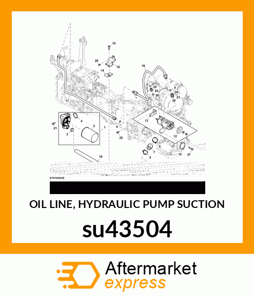 OIL LINE, HYDRAULIC PUMP SUCTION su43504