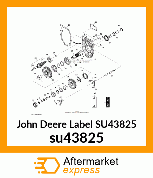 LABEL, PTO GEAR SELECTION 1000/540 su43825