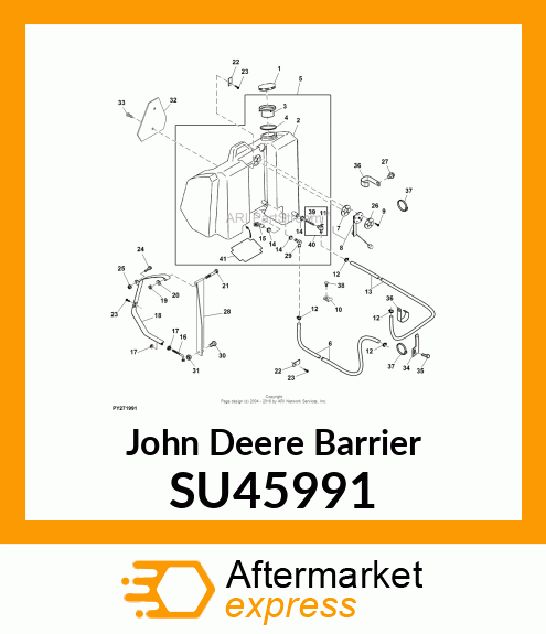 BARRIER, FUEL TANK AND ROCKSHAFT SU45991