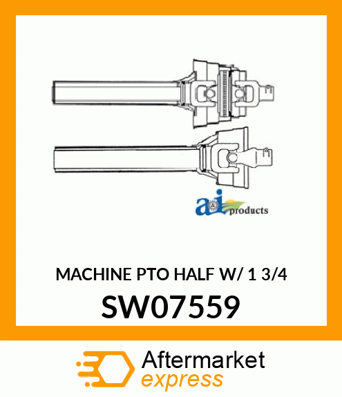 MACHINE PTO HALF W/ 1 3/4 SW07559