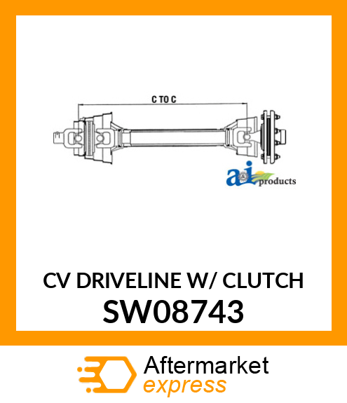 CV DRIVELINE W/ CLUTCH SW08743