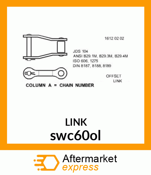 60 OFFSET LINK (IMPORT) swc60ol