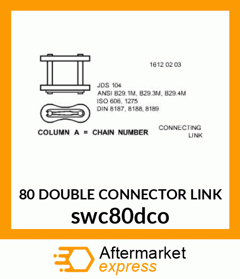 80 DOUBLE CONNECTOR LINK swc80dco