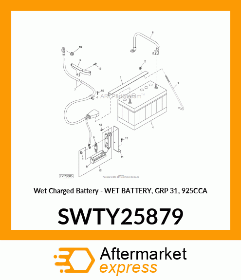 Wet Charged Battery - WET BATTERY, GRP 31, 925CCA SWTY25879