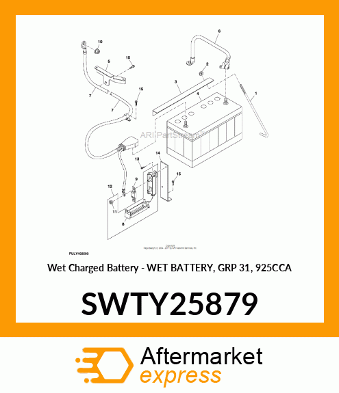 Wet Charged Battery - WET BATTERY, GRP 31, 925CCA SWTY25879