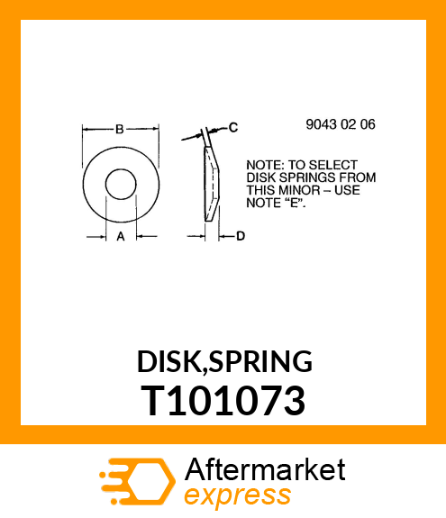 DISK,SPRING T101073