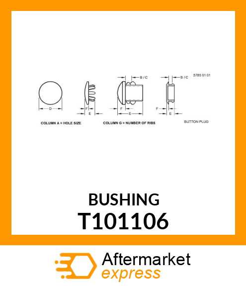 PLUG,BUTTON T101106