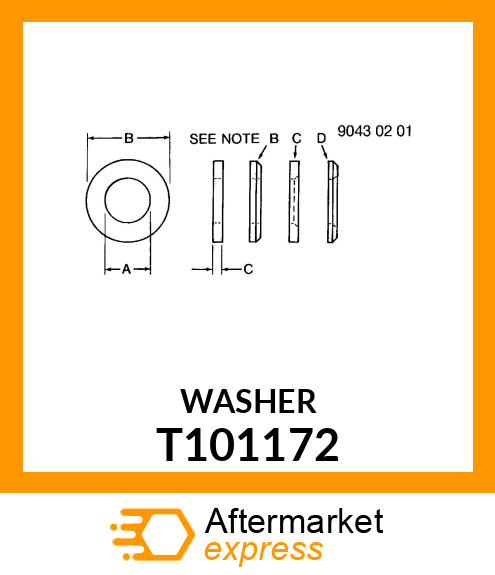 WASHER, SPECIAL T101172