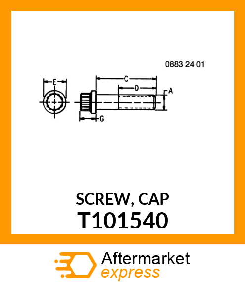 SCREW, CAP T101540