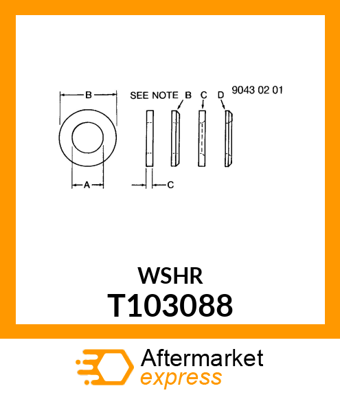 WASHER,FLAT T103088